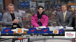 Timothée Chalamet impresses during his celebrity guest picker segment on College GameDay.